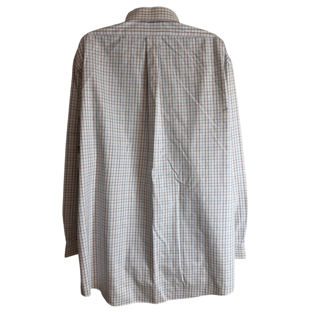 Brooks Brothers 346 Mens Dress Shirt 17.5 34/35 Slim Fit Plaid Cotton Button Up - Picture 7 of 11
